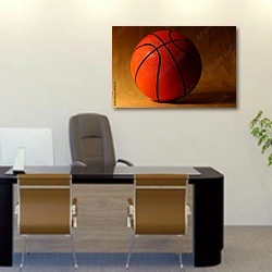 «Баскетбольный мяч 6» в интерьере офиса над столом начальника