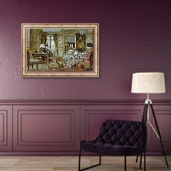 «Interior, 1904 1» в интерьере в классическом стиле в фиолетовых тонах