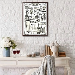 «Collage: Café de Paris» в интерьере в стиле прованс над столиком