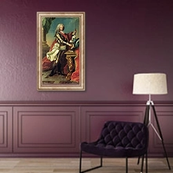 «Portrait of the Regent, Philippe d'Orleans» в интерьере в классическом стиле в фиолетовых тонах
