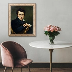 «Self Portrait, c.1818 2» в интерьере в классическом стиле над креслом