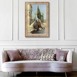 «S Michele, Rapallo, Italy» в интерьере гостиной в классическом стиле над диваном