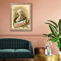 «Honore Gabriel Riqueti, comte de Mirabeau» в интерьере классической гостиной над диваном