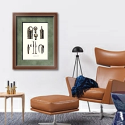 «Drevnii zamok» в интерьере кабинета с кожаным креслом