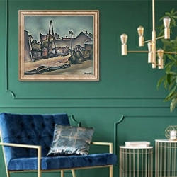«Na okraji Košíc» в интерьере в классическом стиле с зеленой стеной