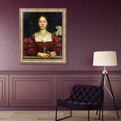«Portrait of Countess of Airlie» в интерьере в классическом стиле в фиолетовых тонах