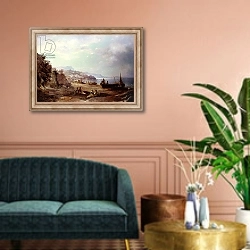 «Amalfi,» в интерьере классической гостиной над диваном