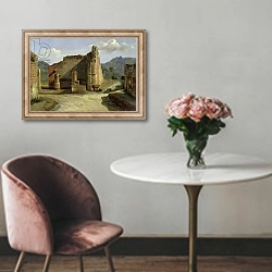 «The Forum of Pompeii» в интерьере в классическом стиле над креслом