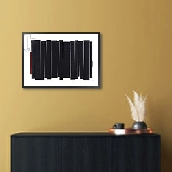 «Black Long» в интерьере в стиле минимализм у камина