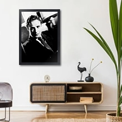 «Brando, Marlon 6» в интерьере комнаты в стиле ретро над тумбой