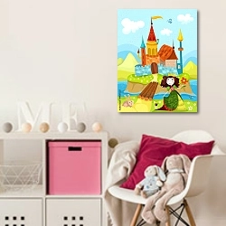 «Замок маленькой принцессы 2» в интерьере детской комнаты для девочки с розовыми деталями
