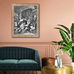 «Before, 1736» в интерьере классической гостиной над диваном