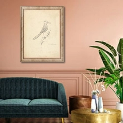 «Antshrike» в интерьере классической гостиной над диваном