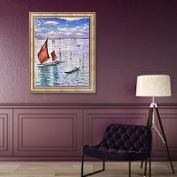 «Venice from the Lido» в интерьере в классическом стиле в фиолетовых тонах
