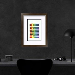 «Spektralanalyse II. Absorptionsspektren» в интерьере кабинета в черном цвете