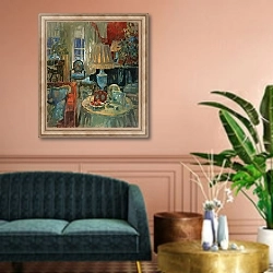 «Winter Afternoon» в интерьере классической гостиной над диваном