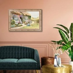 «Peaceful Afternoon» в интерьере классической гостиной над диваном