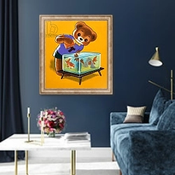 «Teddy Bear 109» в интерьере в классическом стиле в синих тонах