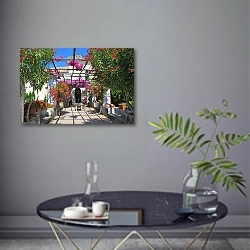 «Италия, Амальфитанское побережье, Равелло 5» в интерьере современной гостиной в серых тонах
