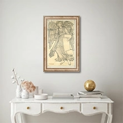 «Angel with Scroll - figure number nine, 1880» в интерьере в классическом стиле над столом