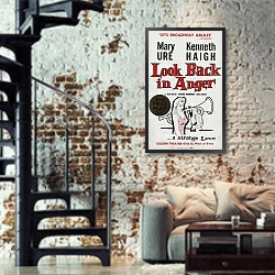 «Look back in anger» в интерьере двухярусной гостиной в стиле лофт с кирпичной стеной