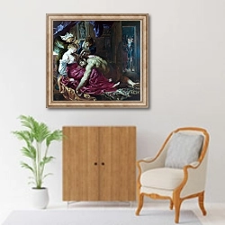 «Самсон и Далида» в интерьере в классическом стиле над комодом