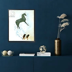 «Not a white horse» в интерьере в классическом стиле в синих тонах