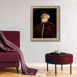 «Jacopo Soranzo» в интерьере гостиной в бордовых тонах