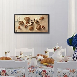 «Walnuts and Hazelnuts, 2014» в интерьере кухни в стиле прованс над столом с завтраком