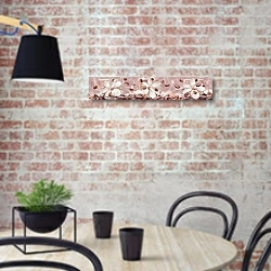 «Кофейные зерна и цветы» в интерьере современной кухни с кирпичной стеной