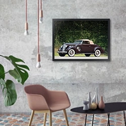 «Packard 120 Convertible Coupe '1937» в интерьере в стиле лофт с бетонной стеной