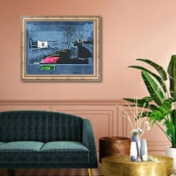 «Legion of colour, 2015» в интерьере классической гостиной над диваном