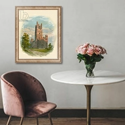 «Ely Cathedral, West Tower» в интерьере в классическом стиле над креслом