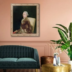«Bernardo de Iriarte, 1797» в интерьере классической гостиной над диваном