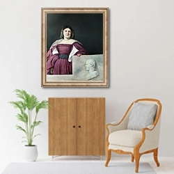 «Портрет леди 9» в интерьере в классическом стиле над комодом