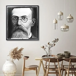 «Portrait of Nikolai Andreievich Rimsky-Korsakov» в интерьере столовой в стиле ретро