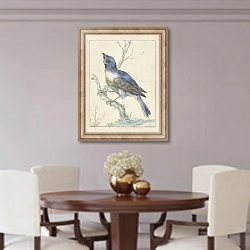 «Lazuli Bunting» в интерьере столовой в классическом стиле