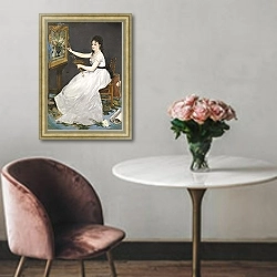 «Эва Гонзалес» в интерьере в классическом стиле над креслом