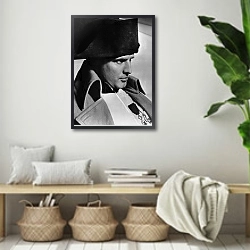 «Brando, Marlon (Desiree)» в интерьере комнаты в стиле ретро с плетеными корзинами