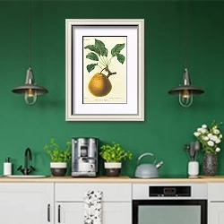 «Poire Docteur Pigeaux 1» в интерьере кухни с зелеными стенами