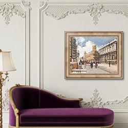 «The Banqueting Hall, Whitehall» в интерьере в классическом стиле над банкеткой