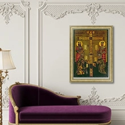 «St. Constantine and St. Helena» в интерьере в классическом стиле над банкеткой