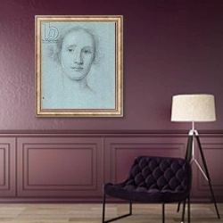«Head of a Girl 2» в интерьере в классическом стиле в фиолетовых тонах