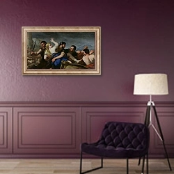 «The Abduction of Helen 2» в интерьере в классическом стиле в фиолетовых тонах