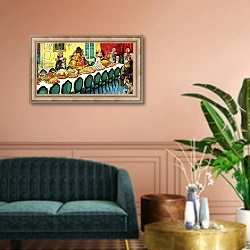 «Norman Gnome 80» в интерьере классической гостиной над диваном