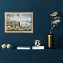 «Panoramic view of London, 1792-93 5» в интерьере в классическом стиле в синих тонах