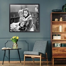 «Гарбо Грета 135» в интерьере гостиной в стиле ретро в серых тонах