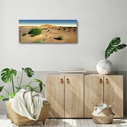 «Панорама пустыни Сахара, Марокко» в интерьере современной комнаты над комодом