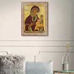«Virgin and Child, c.1500» в интерьере в классическом стиле в светлых тонах