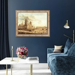 «The Catedral Metropolitana and the Palacio Nacional» в интерьере в классическом стиле в синих тонах